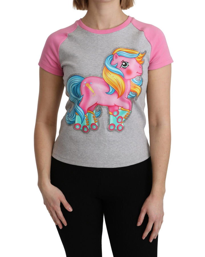 Moschino Couture Crew Neck T-shirt with My Little Pony Motif 42 IT Women