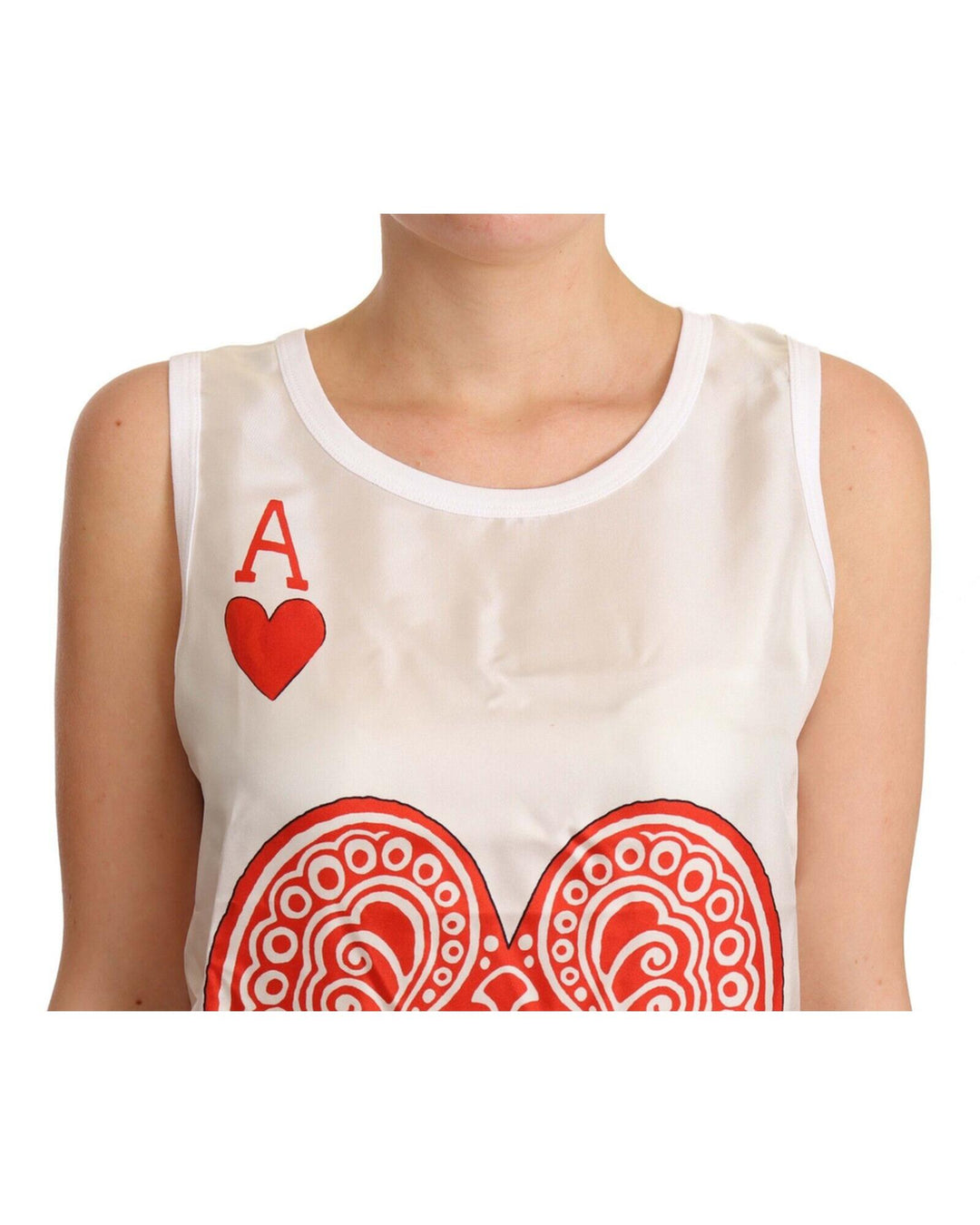 Dolce & Gabbana Sleeveless Ace of Hearts Tank Top 40 IT Women