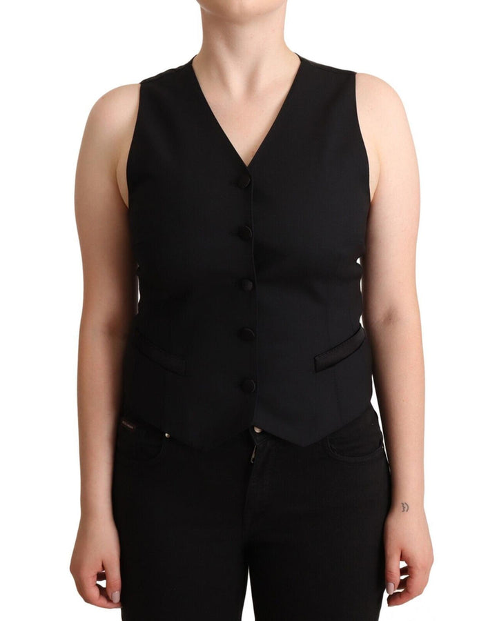 Gorgeous Dolce & Gabbana Vest Top with Button Fastening 36 IT Women