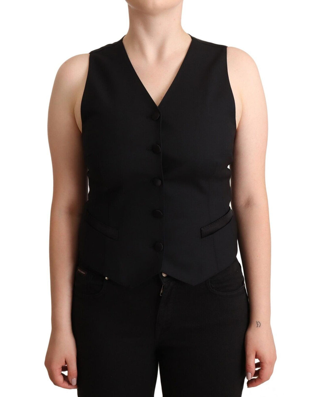 Gorgeous Dolce & Gabbana Vest Top with Button Fastening 40 IT Women