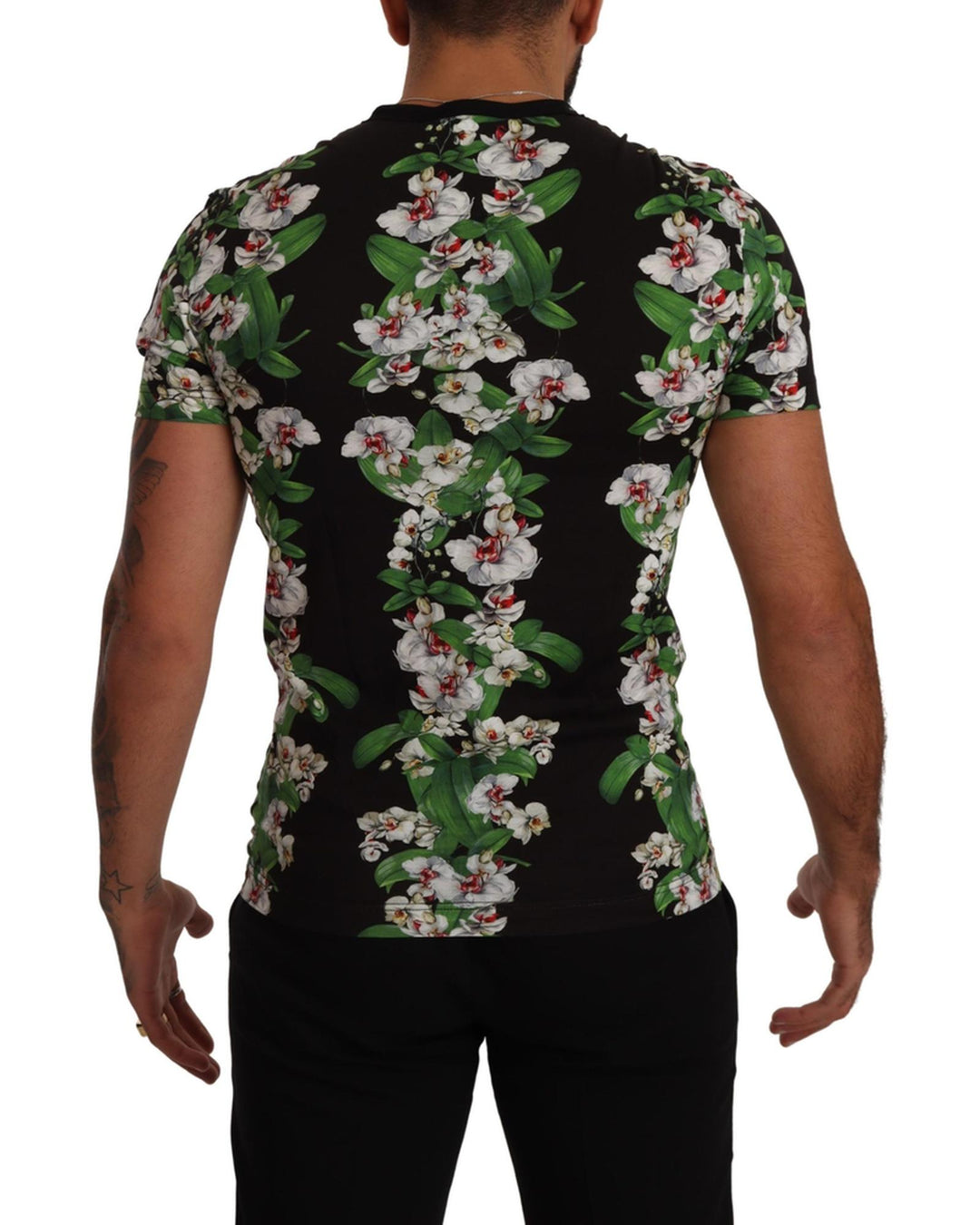 Crewneck Short Sleeves T-shirt with Floral Print 46 IT Men