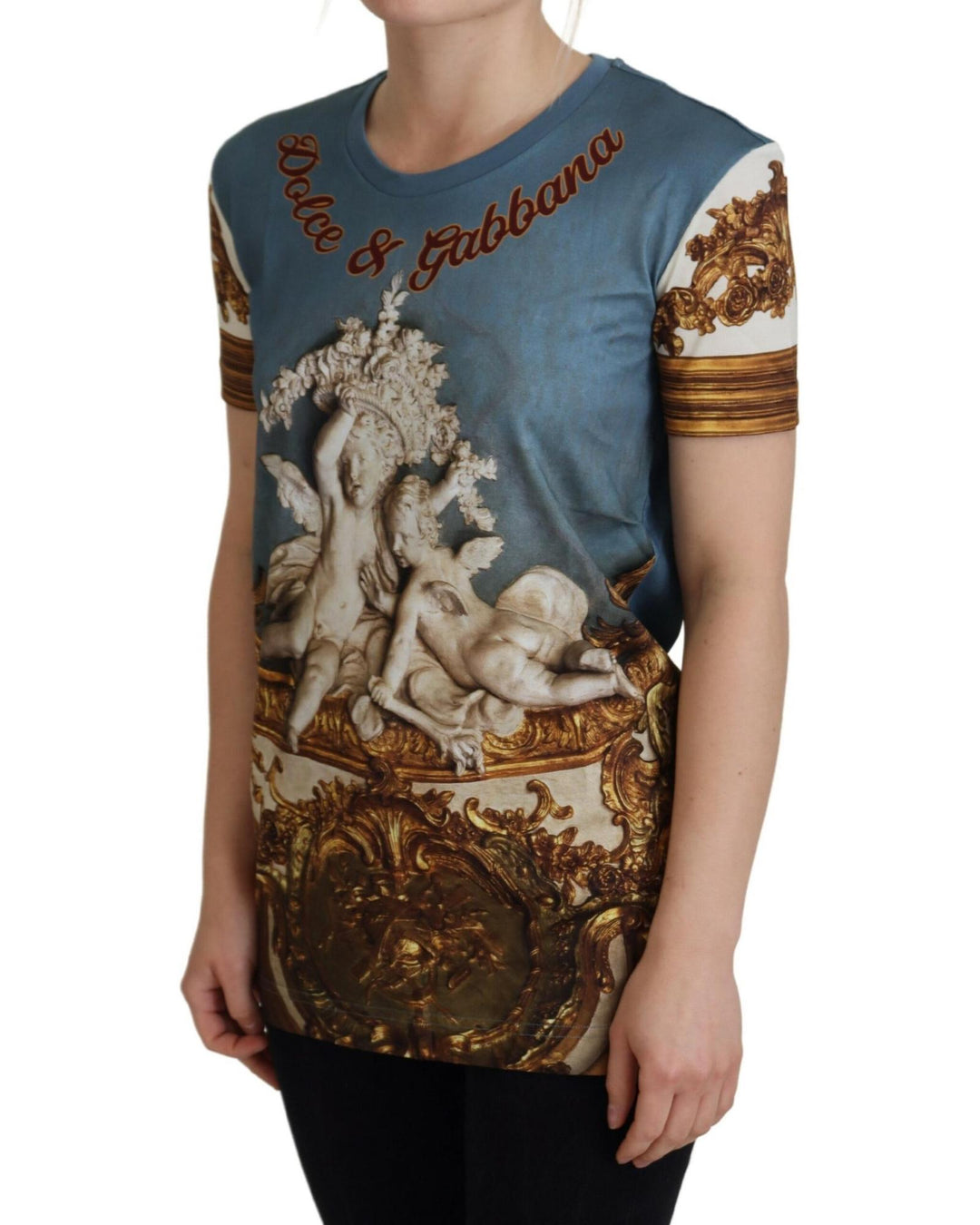 Stunning Dolce & Gabbana DG Logo Angel Print Top 36 IT Women