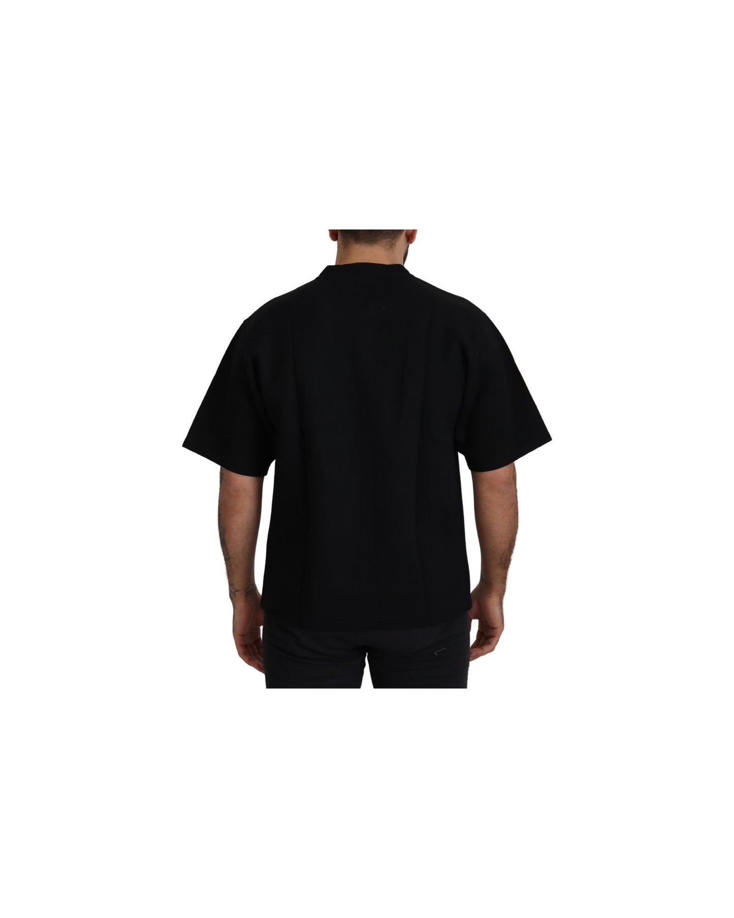 Authentic Dolce & Gabbana Black Logo T-Shirt 48 IT Men