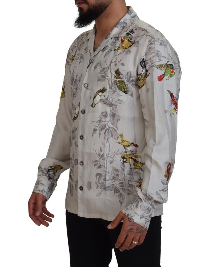 Stunning Dolce & Gabbana Casual Pajama Look Satin Shirt S Men