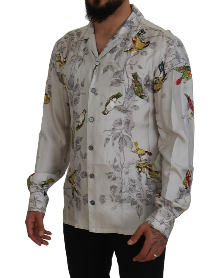 Stunning Dolce & Gabbana Casual Pajama Look Satin Shirt S Men