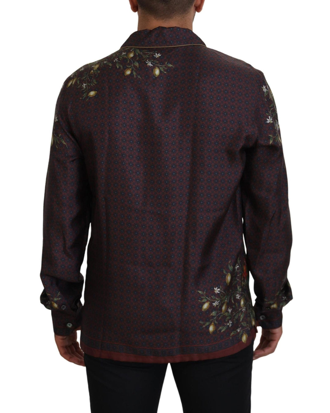 Stunning Dolce & Gabbana Silk Shirt with Ostrich Print S Men