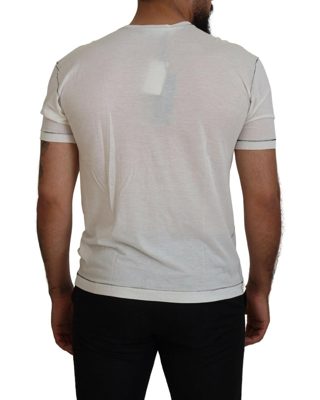 Short-Sleeved Cotton Blend T-Shirt with Logo Print 44 IT Men