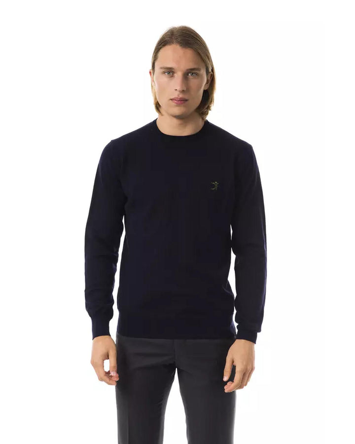 Embroidered Extrafine Wool Merinos Sweater XS Men