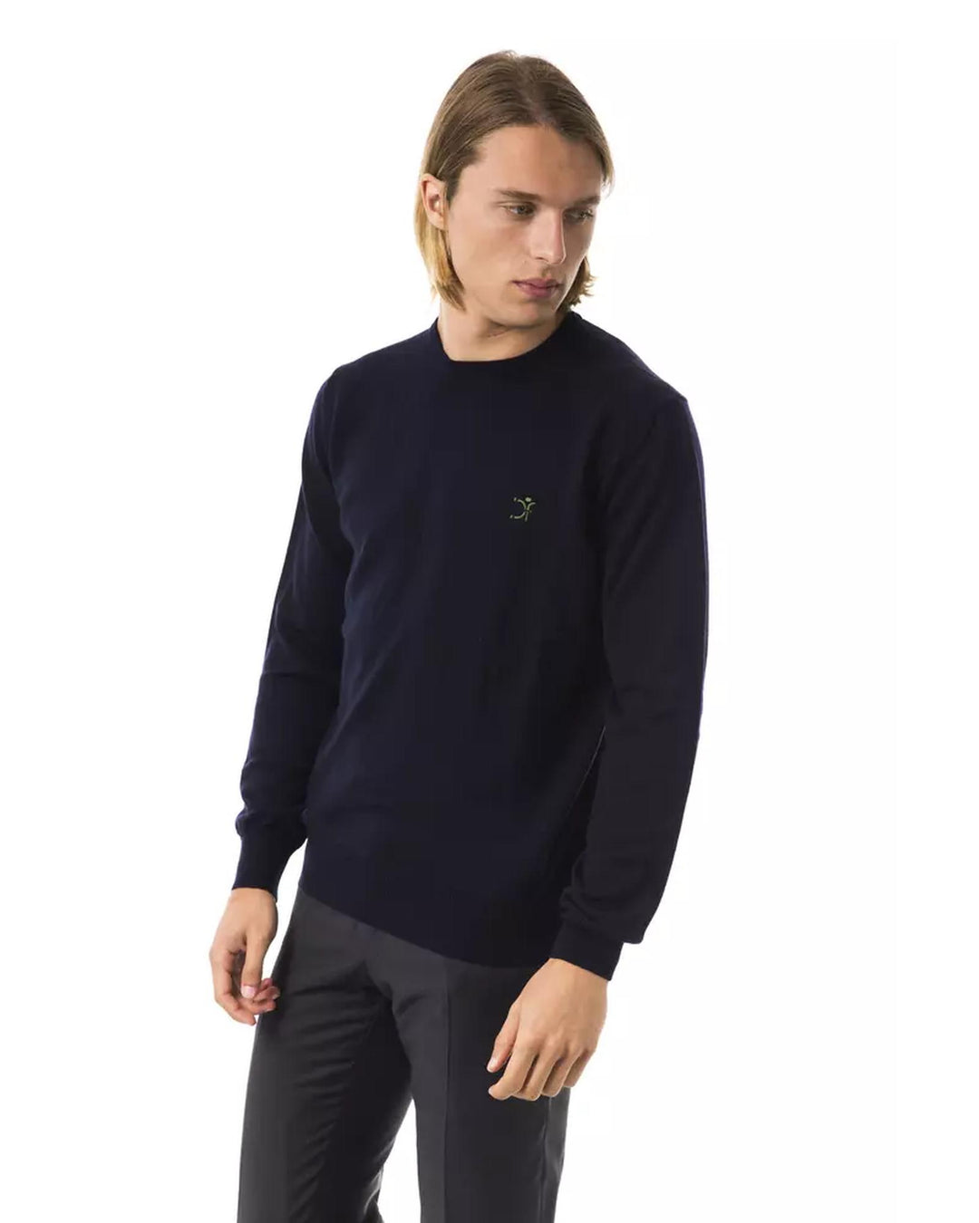 Embroidered Extrafine Wool Merinos Sweater XS Men