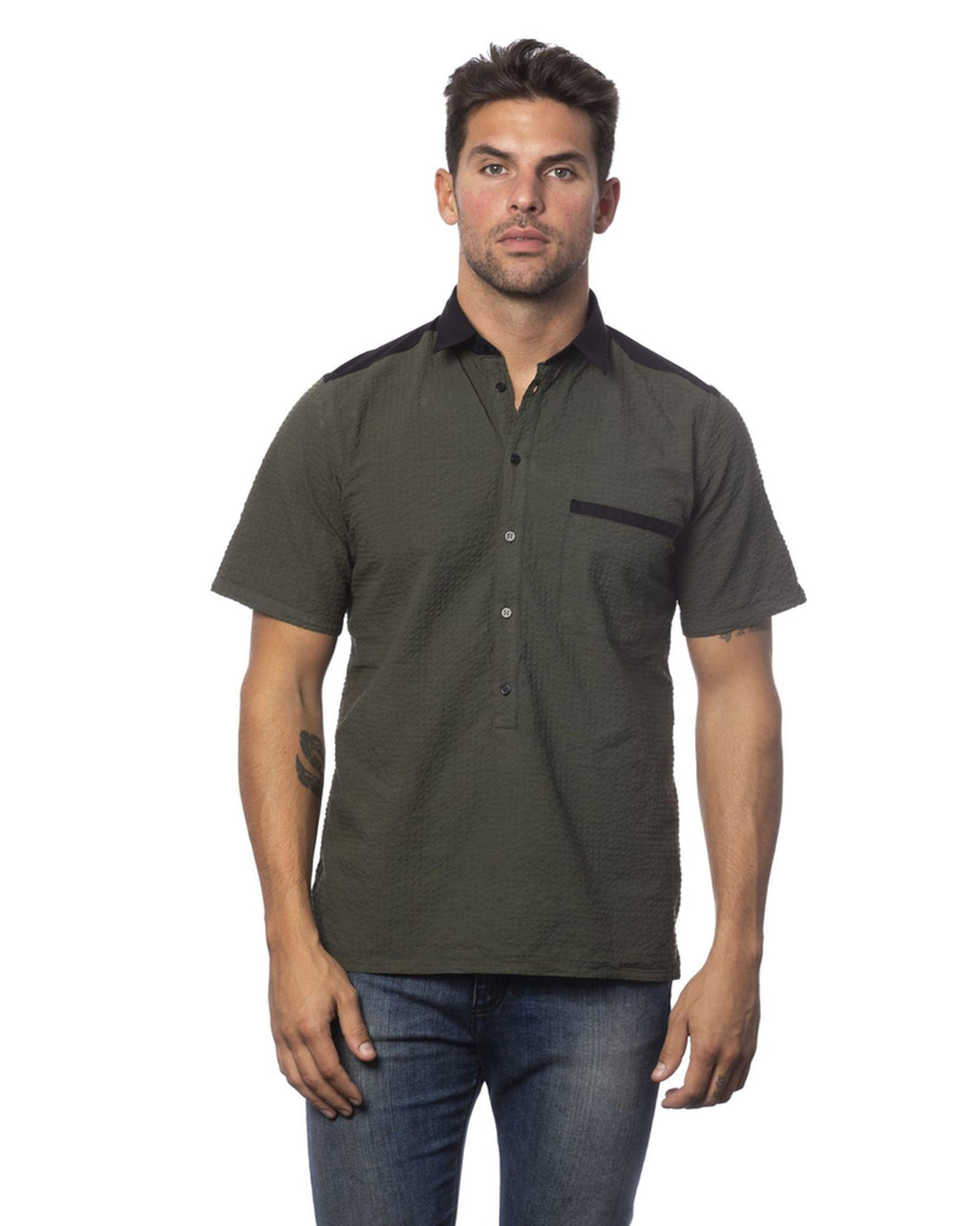 Classic Button-Up Shirt with Regular Fit 41 IT Men