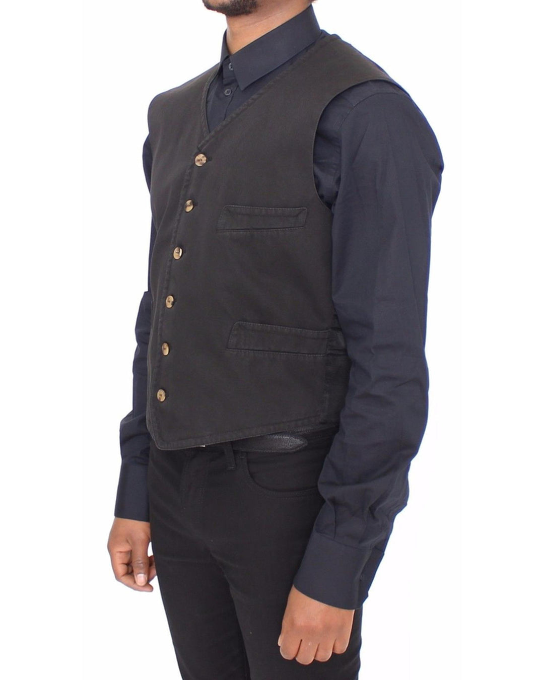 Dress Vest with Adjustable Strap and Logo Details 48 IT Men