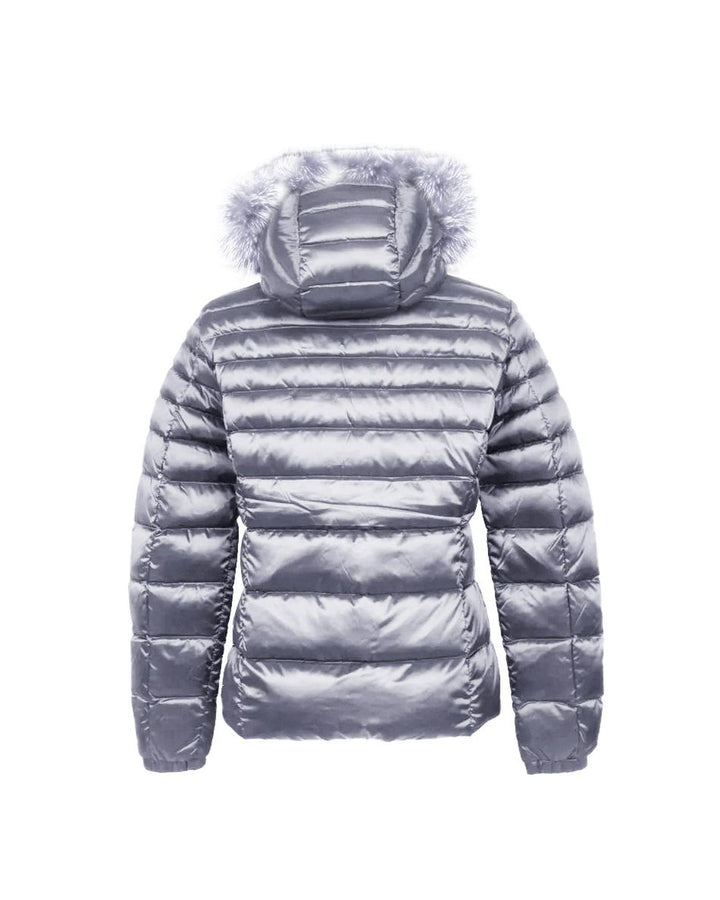 Refrigiwear Padded Down Jacket with Fur Hood and Zip Closure 40 IT Women