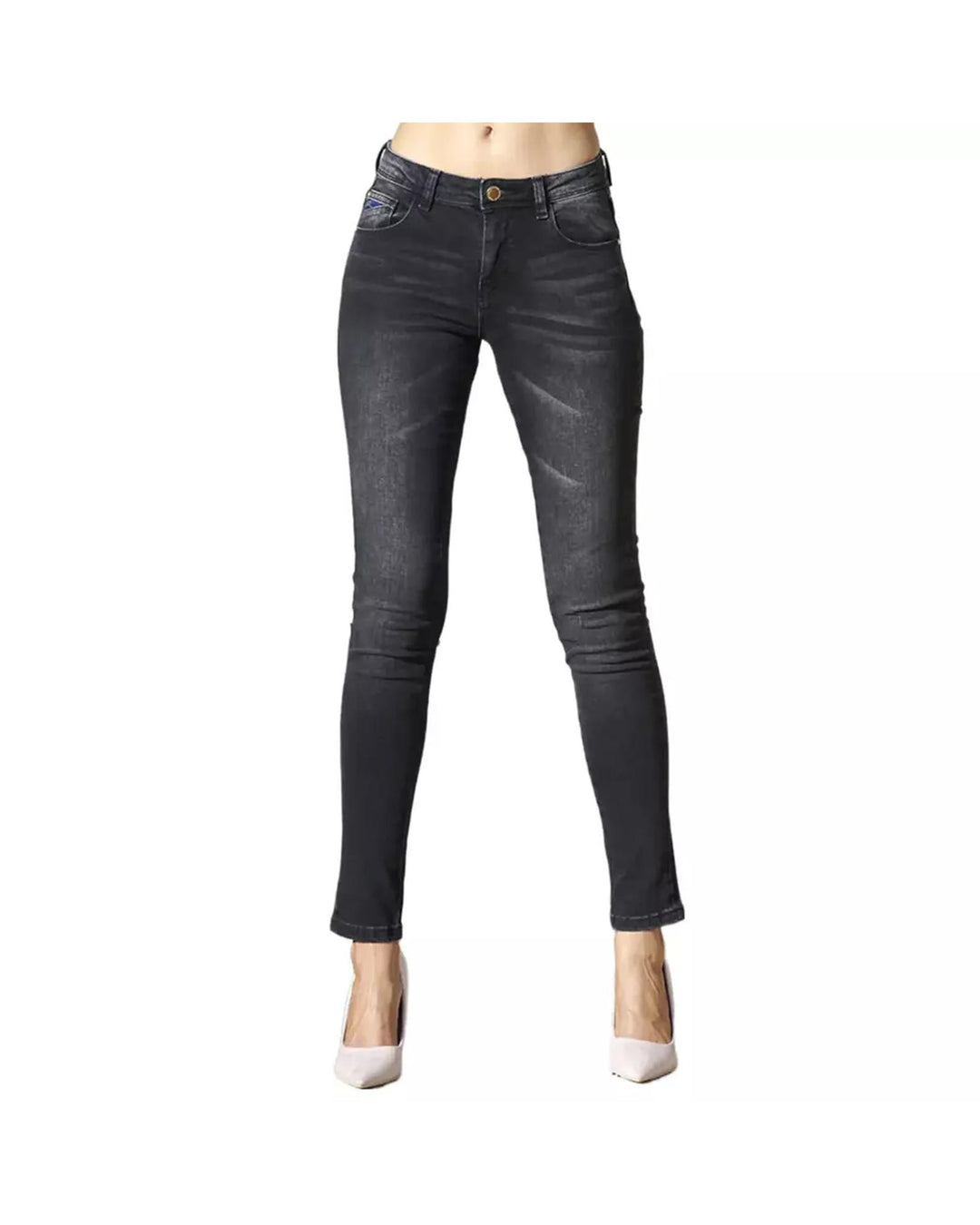 Womens Black Wash Five-Pocket Jeans W26 US Women