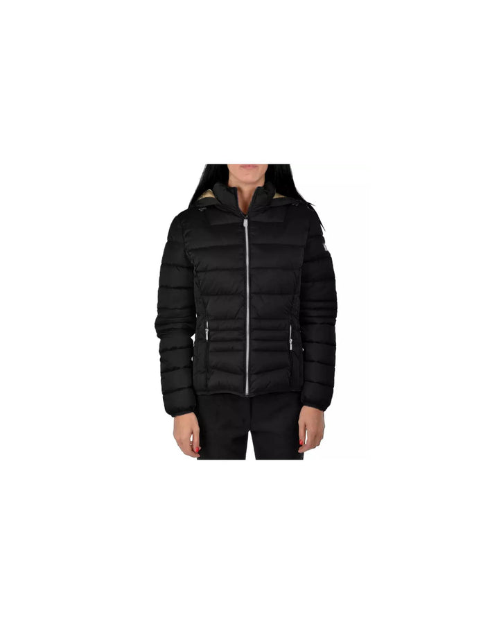 Technical Fabric Drawstring Hooded Womens Jacket L Women