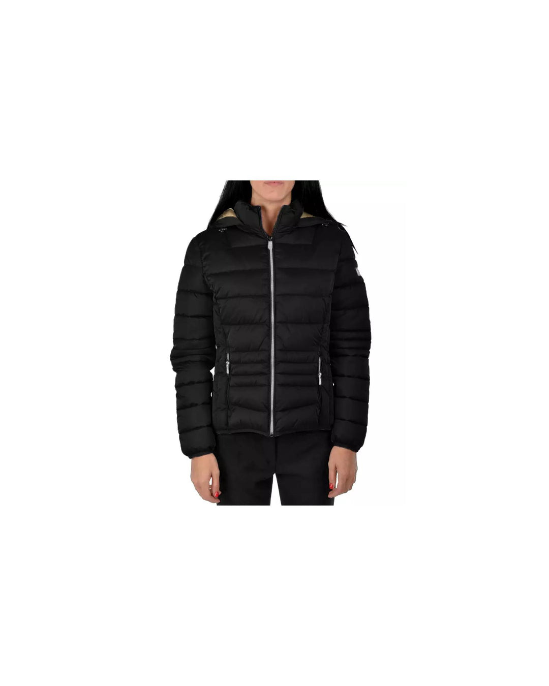 Technical Fabric Drawstring Hooded Womens Jacket M Women