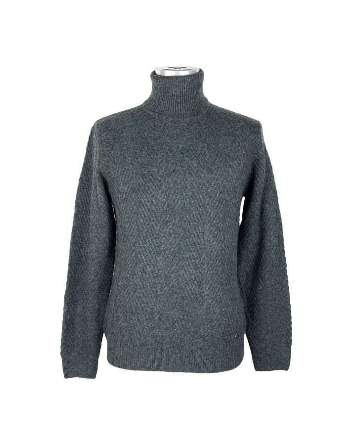 Mens Long-Sleeved Turtleneck Sweater with Logo Plate 2XL Men