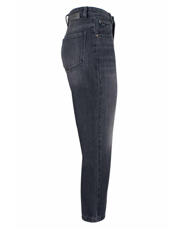 High-waisted Black Jeans with Zip Closure and Five Pockets W26 US Women