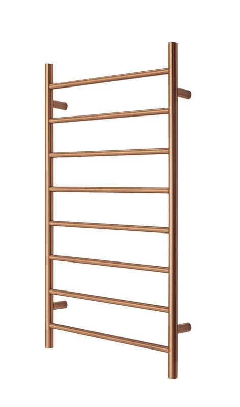 Premium Brushed Rose Gold Towel Rack - 8 Bars, Round Design, AU Standard, 1000x620mm Wide