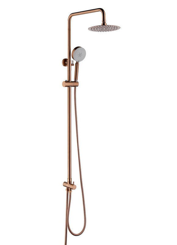 2023 Brushed Rose Gold Copper Solid Stainless Steel 304 made shower set w diverter 200 mm head sprayer hand held head