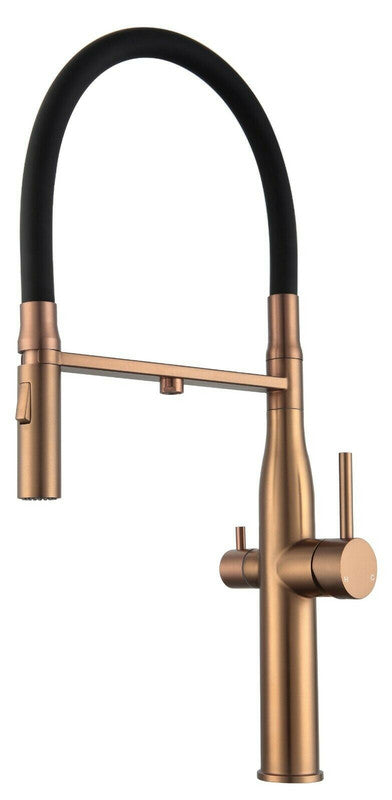 2024 WELS Kitchen Mixer brushed Copper Pull Out Spray 3 way filter Faucet s/s 304 Tap