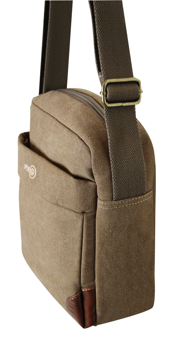 FIB Explorer Canvas Cross Body Travel Bag - Khaki