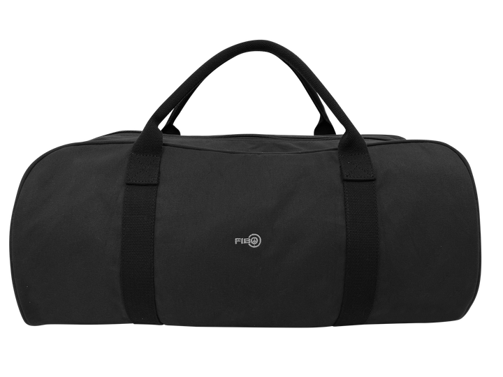 FIB Barrell Duffle Bag Travel Cotton Canvas Sports Luggage - Black