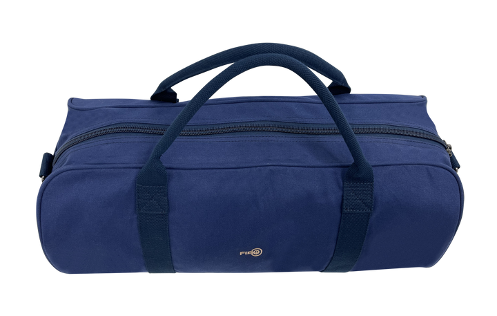 FIB Barrell Duffle Bag Travel Cotton Canvas Sports Luggage - Blue