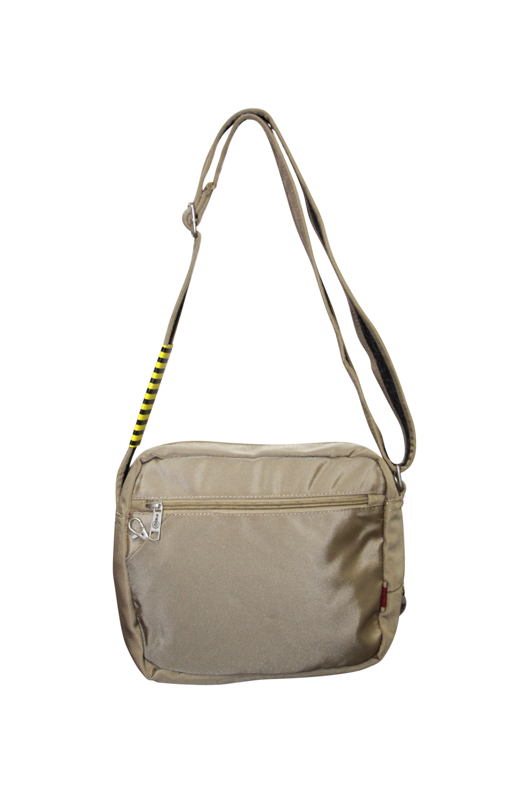 FIB Mens Crossbody Shoulder Bag Travel Satchel Adjustable Strap - Sand