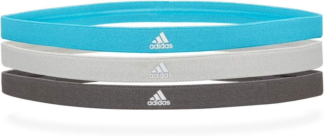 3pcs Adidas Sports Headband Hair Bands Gym Training Fitness Yoga - Black/Grey/Cyan