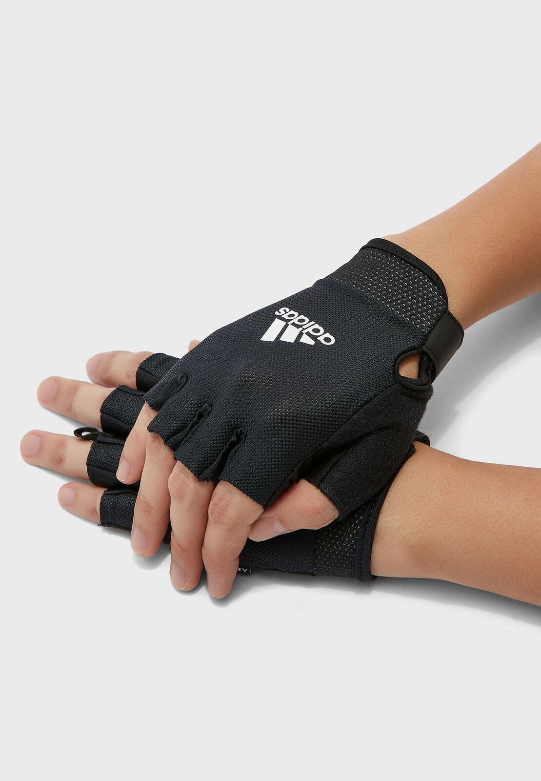 Adidas Adjustable Essential Gloves Weight Lifting Gym Workout Training - Black - XXL