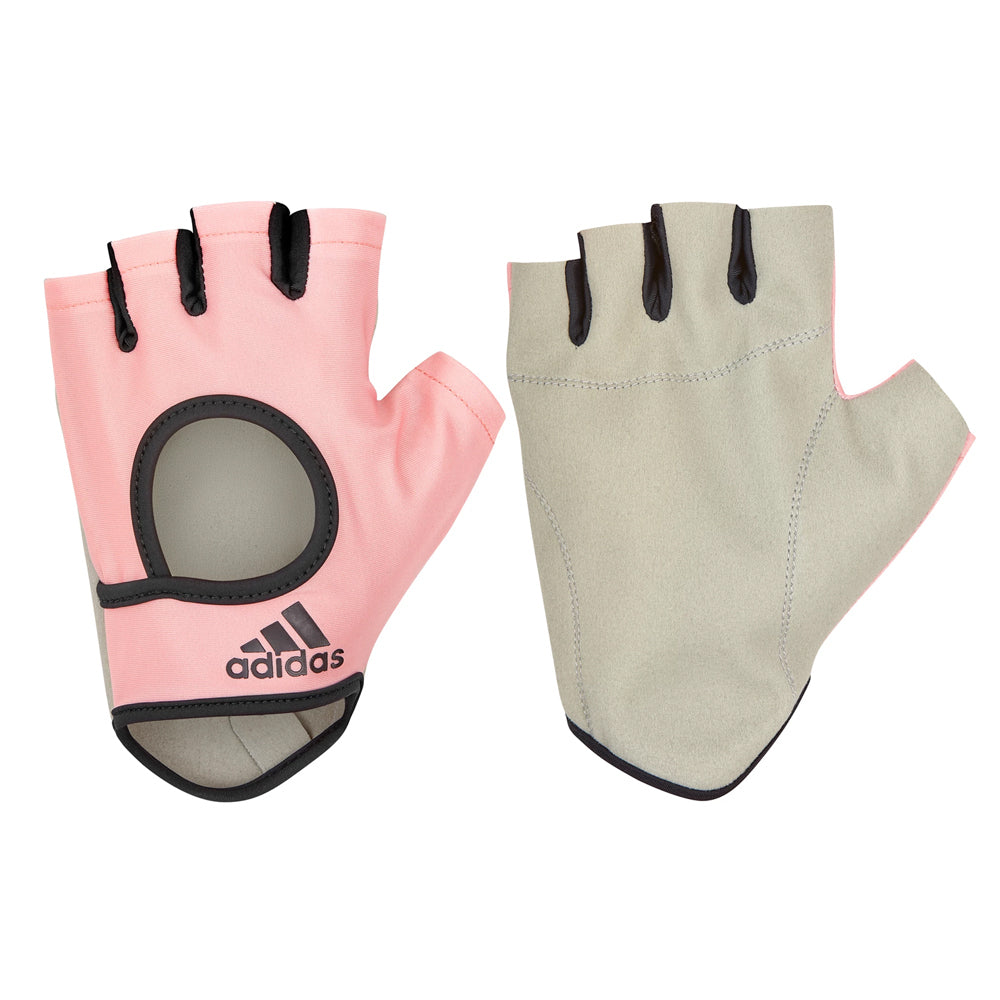 Adidas Womens Essential Gym Gloves Sports Weight Lifting Training - Pink - Large