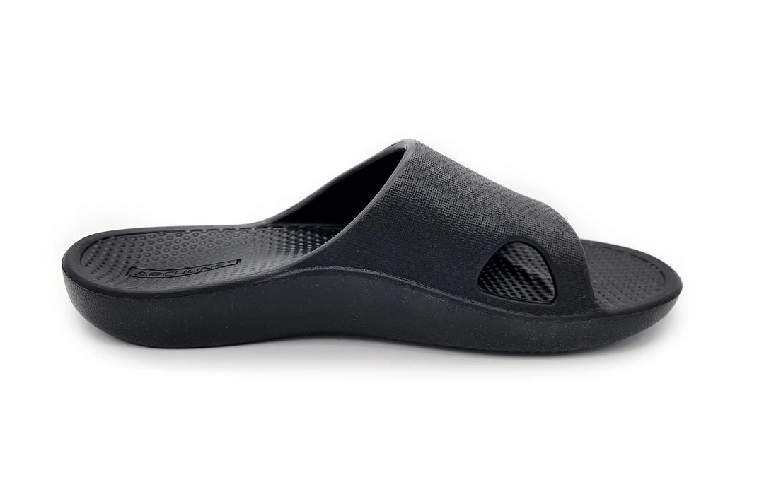 Archline Rebound Orthotic Slides Flip Flop Thongs Slip On Arch Support - Black - Euro 37