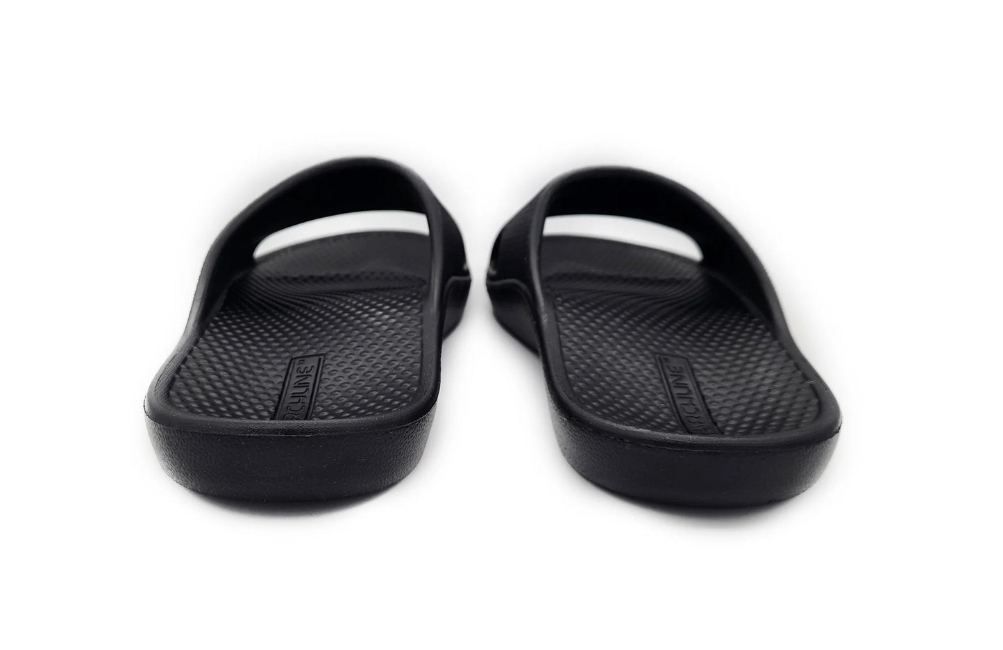 Archline Rebound Orthotic Slides Flip Flop Thongs Slip On Arch Support - Black - Euro 40