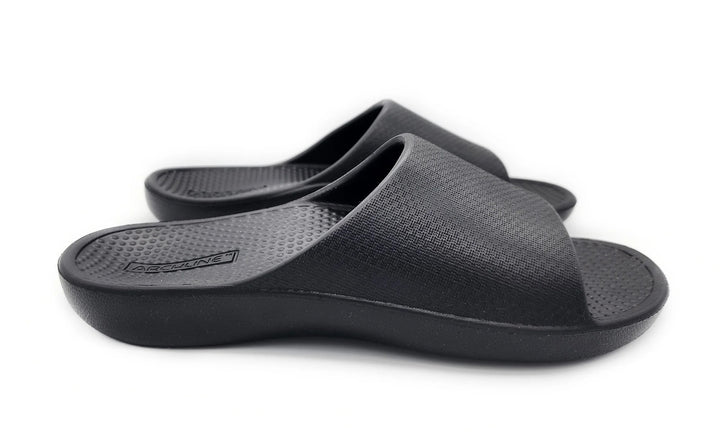 Archline Rebound Orthotic Slides Flip Flop Thongs Slip On Arch Support - Black - Euro 43