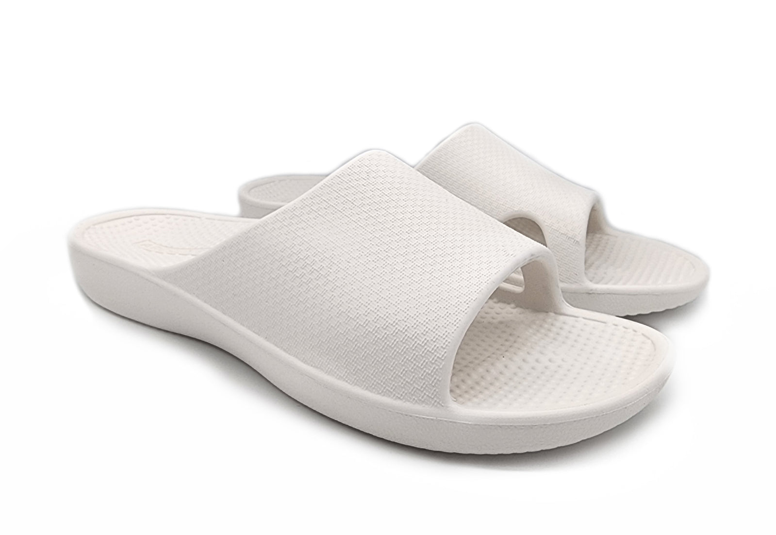 Archline Rebound Orthotic Slides Flip Flop Thongs Slip On Arch Support - White - Euro 36