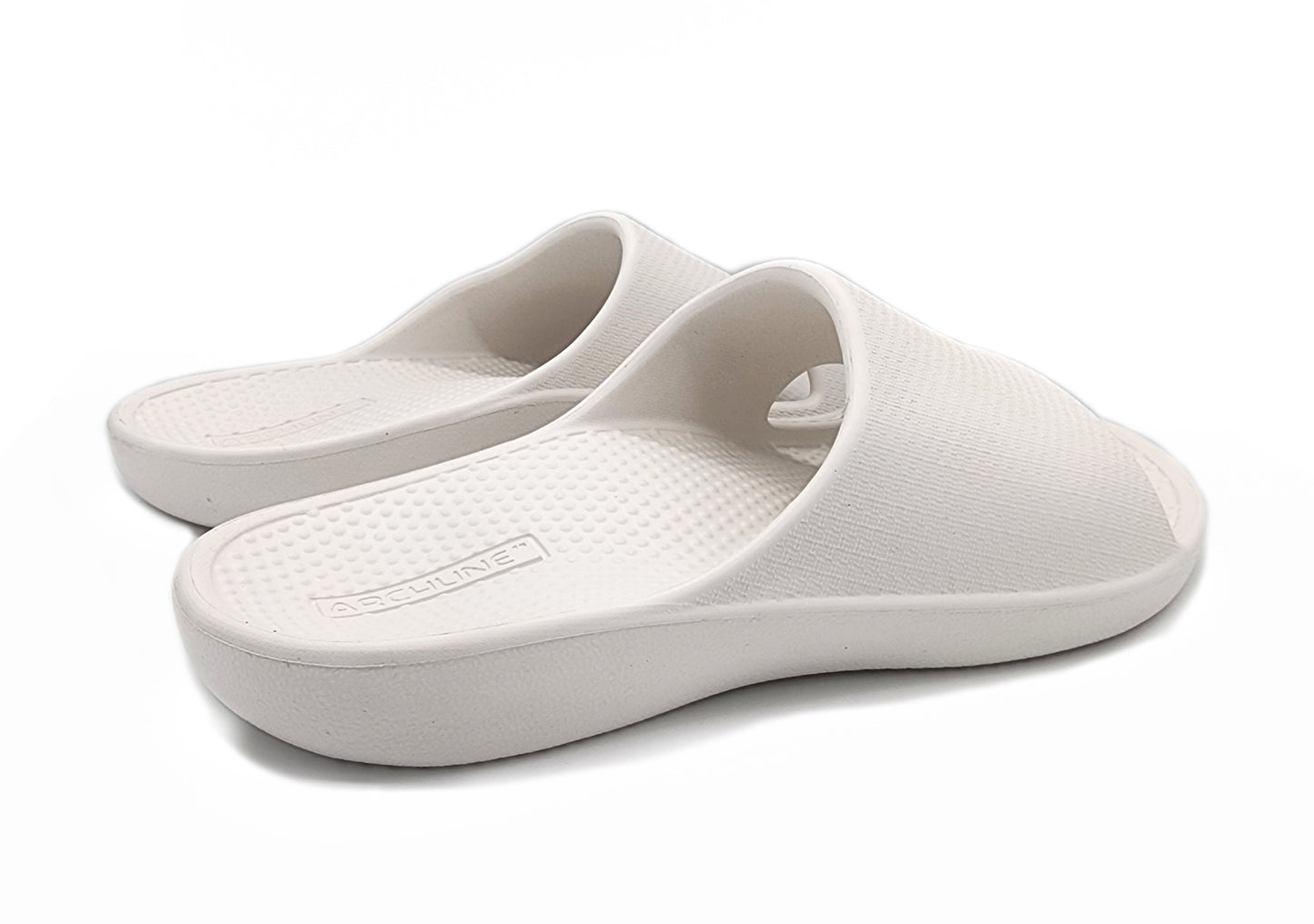 Archline Rebound Orthotic Slides Flip Flop Thongs Slip On Arch Support - White - Euro 37