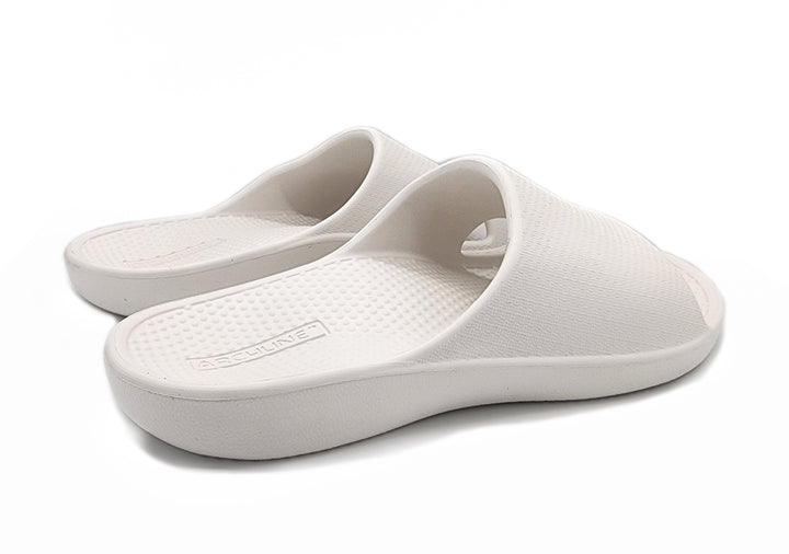 Archline Rebound Orthotic Slides Flip Flop Thongs Slip On Arch Support - White - Euro 42