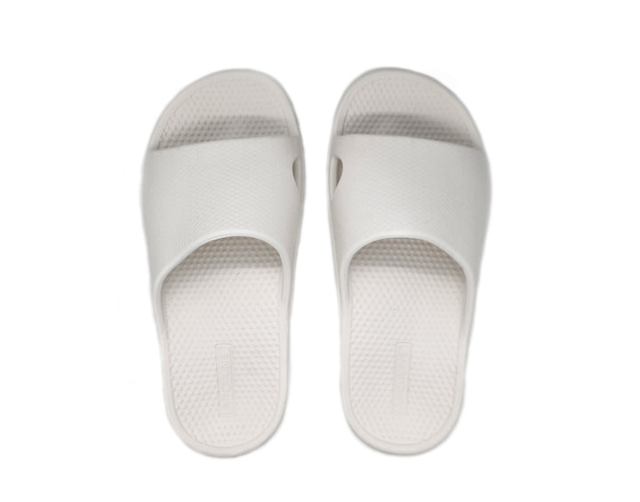 Archline Rebound Orthotic Slides Flip Flop Thongs Slip On Arch Support - White - Euro 42