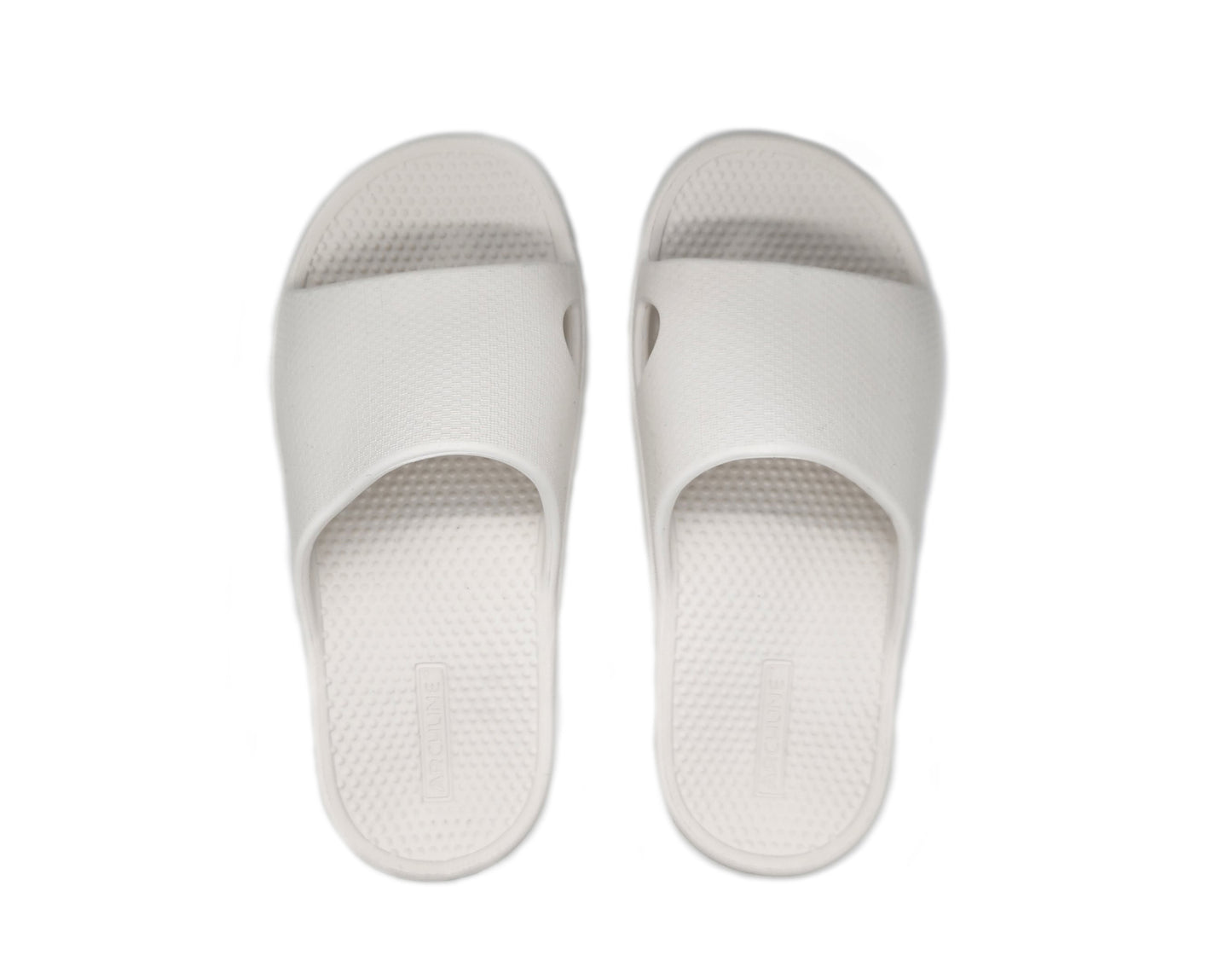 Archline Rebound Orthotic Slides Flip Flop Thongs Slip On Arch Support - White - Euro 45