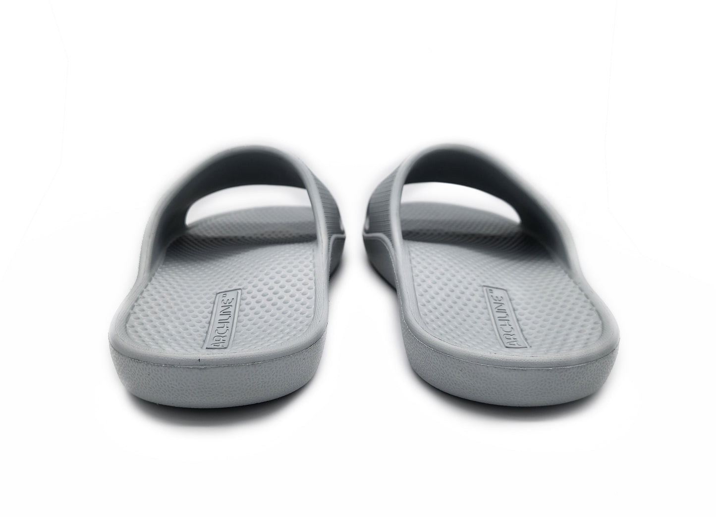 Archline Rebound Orthotic Slides Flip Flop Thongs Slip On Arch Support - Stone Grey - Euro 36