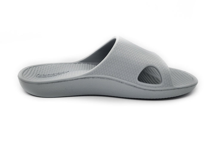 Archline Rebound Orthotic Slides Flip Flop Thongs Slip On Arch Support - Stone Grey - Euro 38