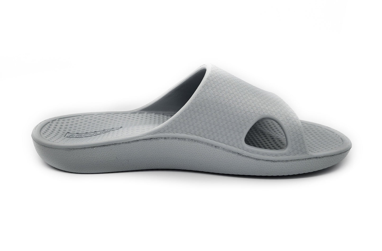 Archline Rebound Orthotic Slides Flip Flop Thongs Slip On Arch Support - Stone Grey - Euro 47