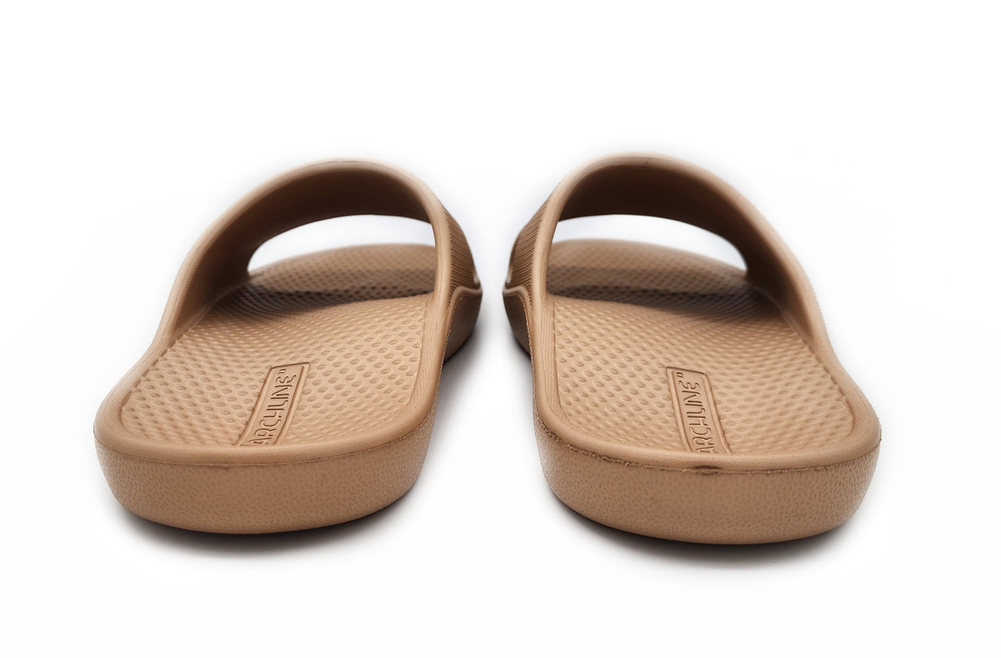 Archline Rebound Orthotic Slides Flip Flop Thongs Slip On Arch Support - Putty - Euro 39