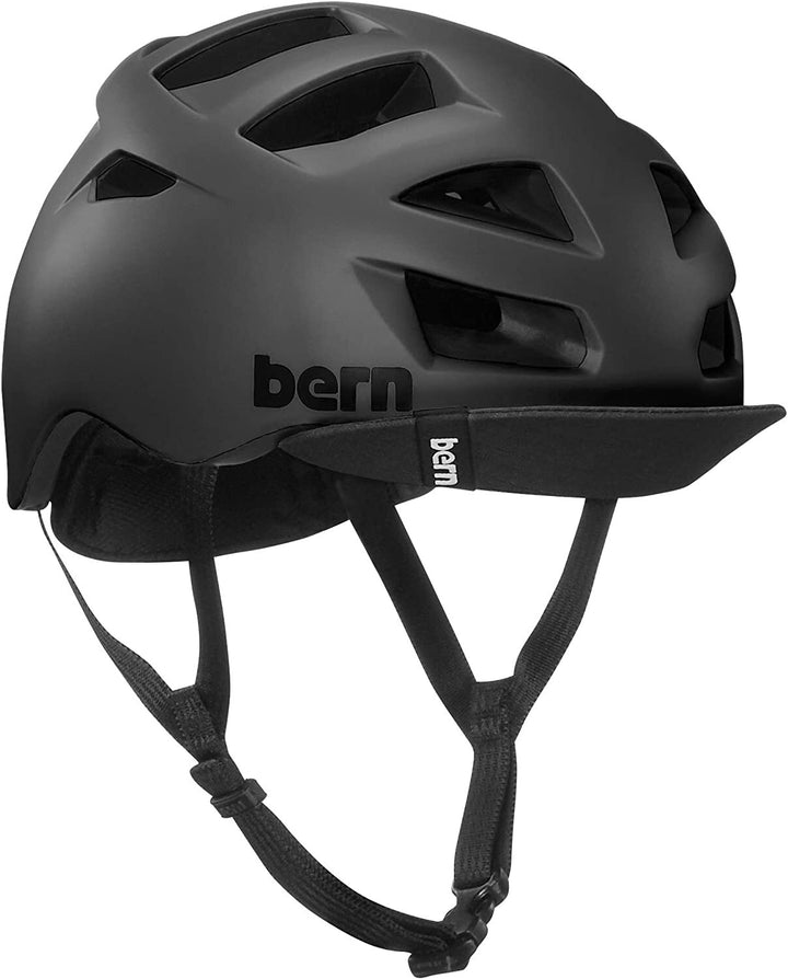 Bern Mens Allston Cycling Bike Helmet w/ Flip Visor - Matte Black - 2XL/3XL