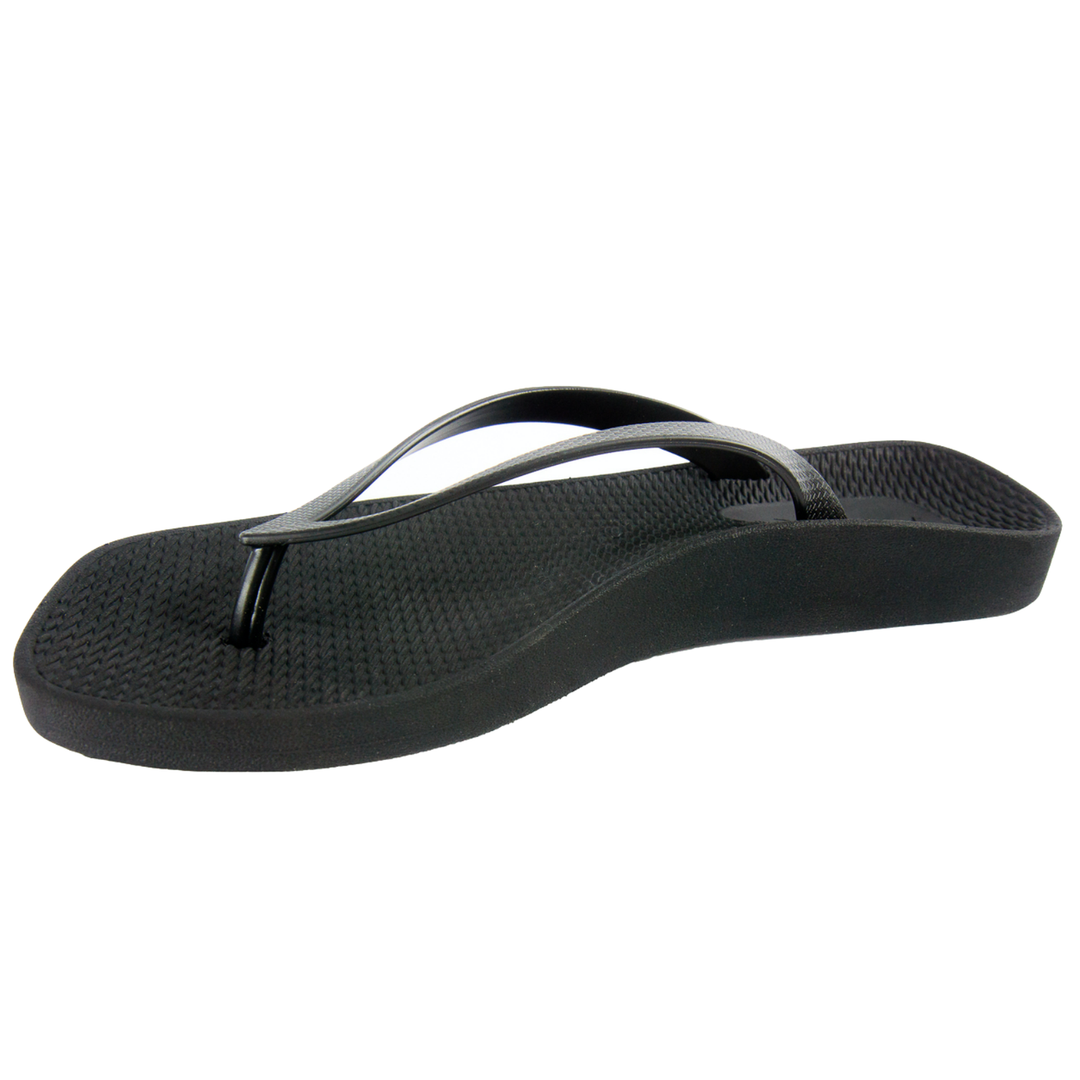 ARCHLINE Breeze Arch Support Orthotic Thongs Flip Flops Arch Support - Black - 36 EUR (Womens 5US)