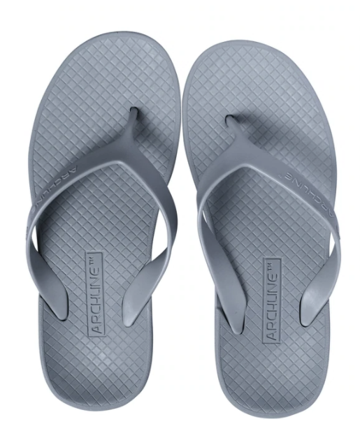 ARCHLINE Orthotic Flip Flops Thongs Arch Support Shoes Footwear - Grey - EUR 41