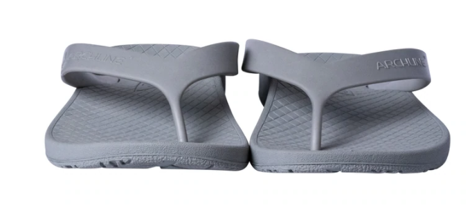 ARCHLINE Orthotic Flip Flops Thongs Arch Support Shoes Footwear - Grey - EUR 41