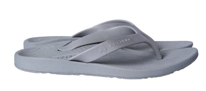 ARCHLINE Orthotic Flip Flops Thongs Arch Support Shoes Footwear - Grey - EUR 42