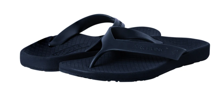 ARCHLINE Flip Flops Orthotic Thongs Arch Support Shoes Footwear - Navy - EUR 42