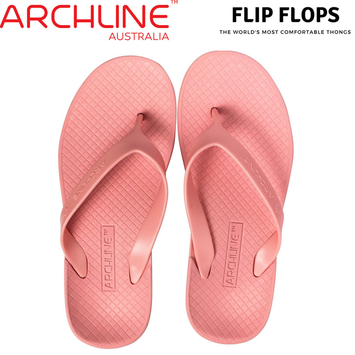 ARCHLINE Orthotic Thongs Arch Support Shoes Flip Flops - Pastel Pink - EUR 35